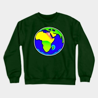 Vibrant 70s Style Planet Earth (MD23ERD004c) Crewneck Sweatshirt